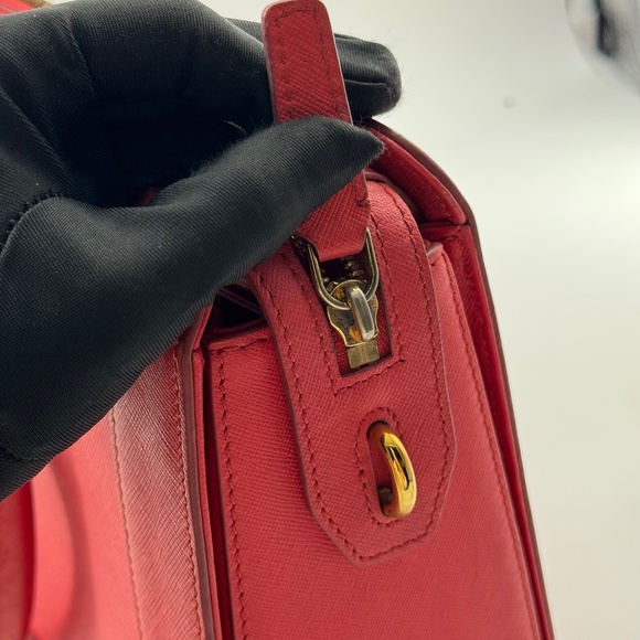 MCM Pink Leather Satchel Bag with Gold Hardware - Picture 15 of 15